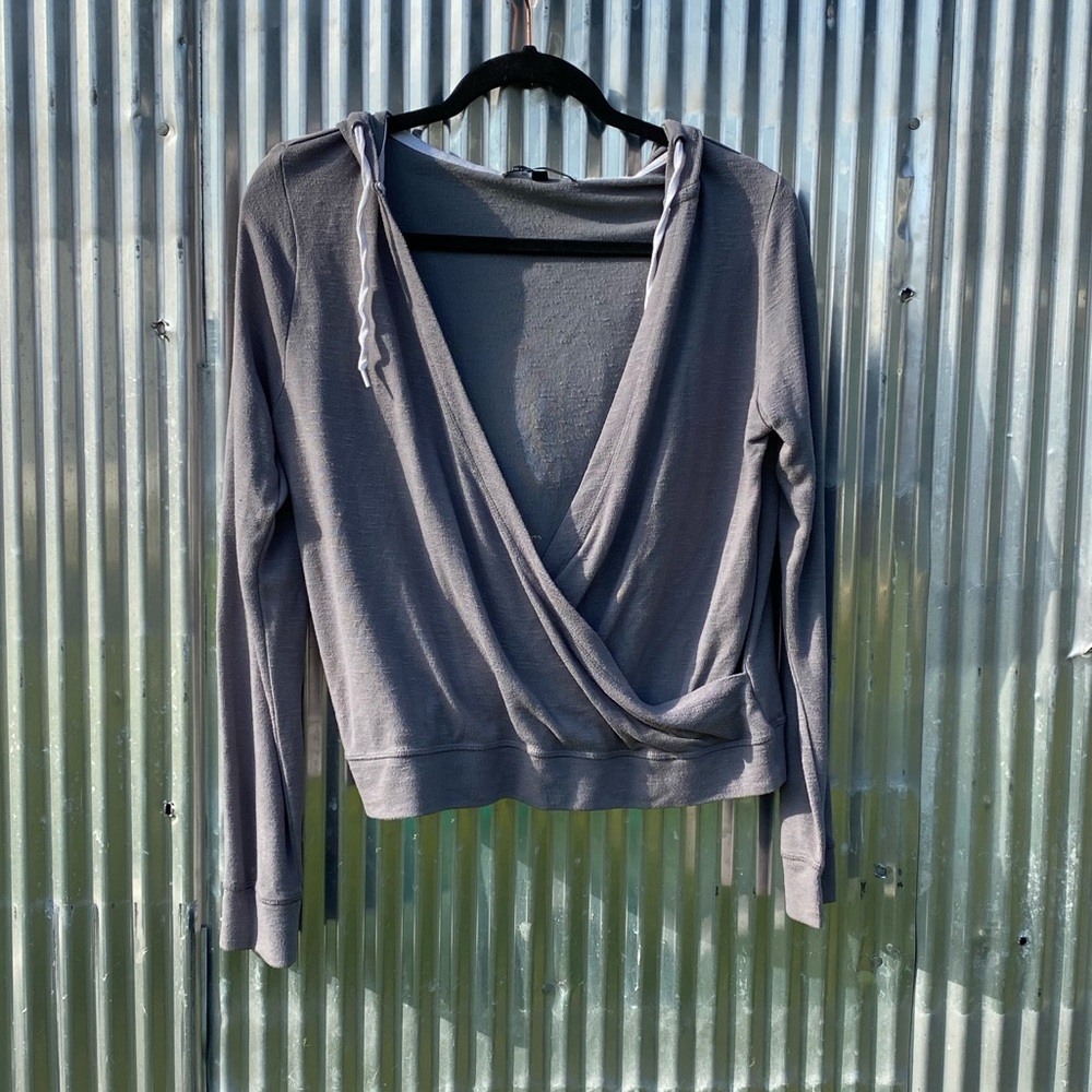 Cross front cropped sweater